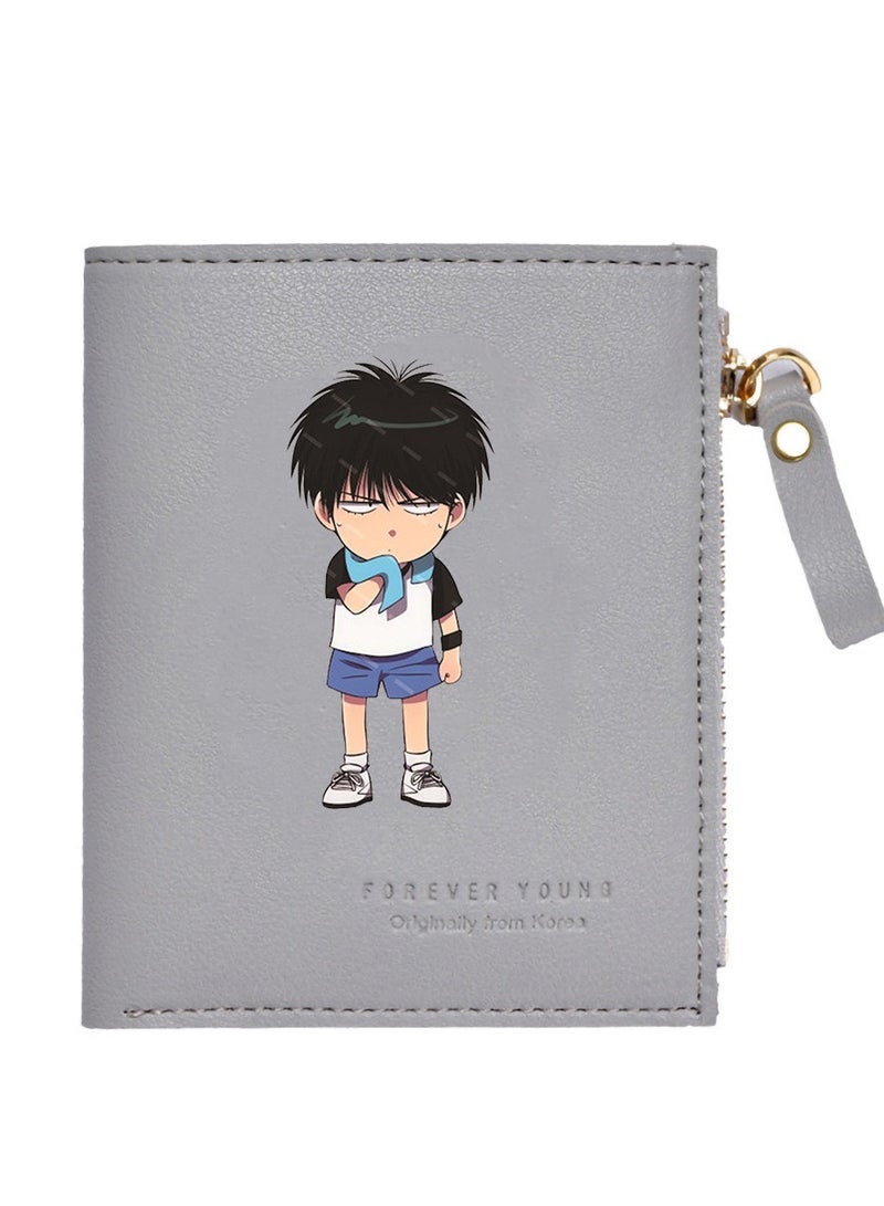 KUYING Slam Dunk, Student Card Bag, Leather Wallet 