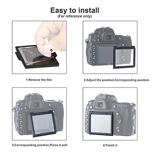 STSEETOP Screen Protector for Nikon D800 D800E D810 D810A with Clip-On Frame - Shatterproof Snap Installation, No Adhesive or Bubbles, Anti-Scratch Edge - Image 5