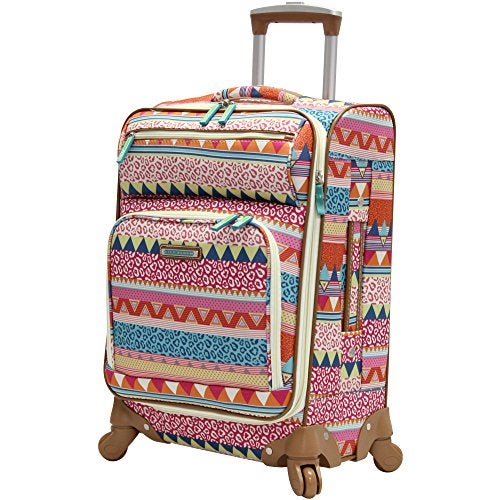 Lily Bloom Carry On Expandable Design Pattern Luggage With Spinner Wheels (20in, On the Prowl) - Image 1