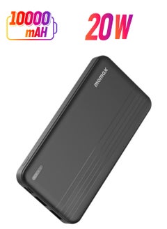 Momax بنك الطاقة Momax iPower مع منفذين USB-C ومنفذ USB 10000 مللي أمبير في الساعة 20 وات لمنفذ PD - أسود  - Image 1