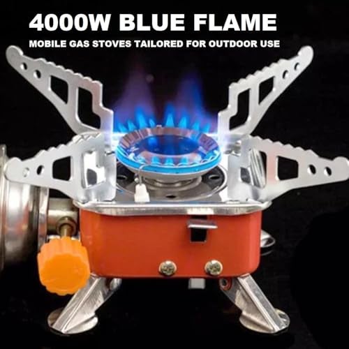coku Stainless Steel Portable Camping Gas Stove Mini Powerful Butane Gas Stove for Travelling Portable Lightweight Gas Burner for Emergency Use Hiking Outdoor Travel. - Image 5