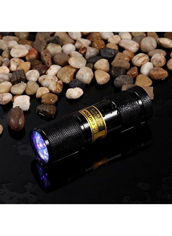 Bright Eyes - 2-Pack - Best Black Light - Top Uv Pet Urine Stain Detector - Head Lice Or Bed Bug Revealer (Aluminum, 9 Led) - Image 1
