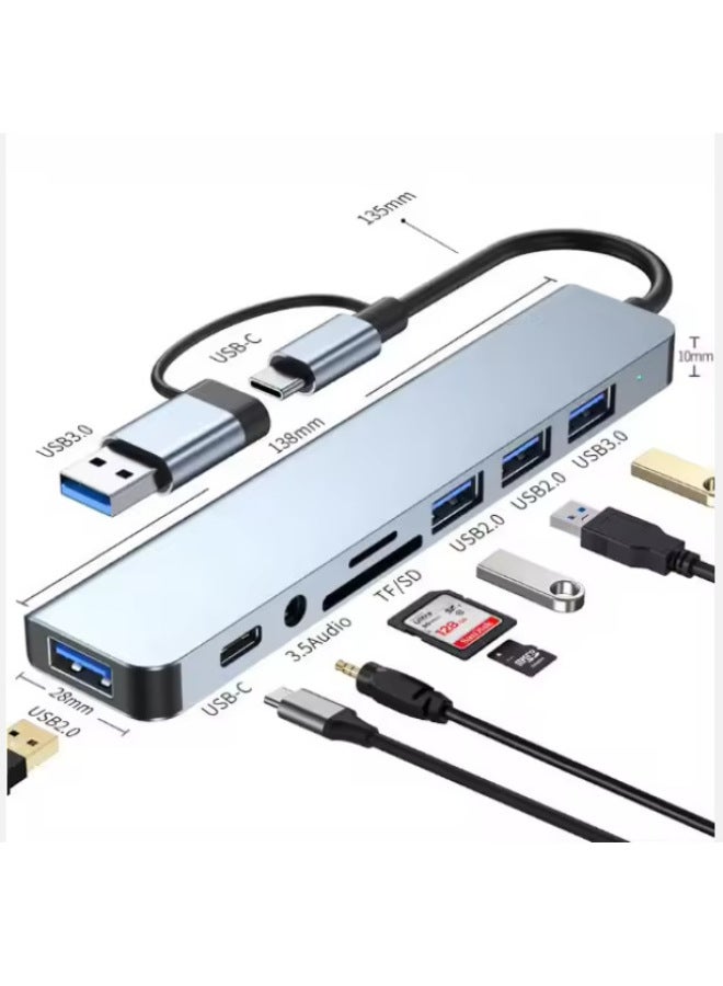 Computer USB3.0typeC HUB Extender Docking Station Four-in-one Hub Manufacturers Hot Sale-Number Of Interfaces:eight In One  - Image 1