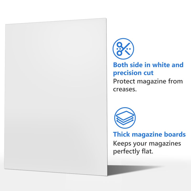 DEDC Magazine Bags and Boards 50 Pack - Heavy Duty 3.5 Mil Resealable Magazine Protector Sleeves with Rigid Acid-Free Backing Boards - Archival Clear Storage for Comics, Magazines & Collectibles - Image 3