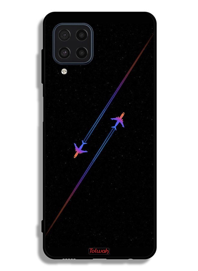 Tolwak Samsung Galaxy M22 Protective Case Cover Airplanes Art - Image 2