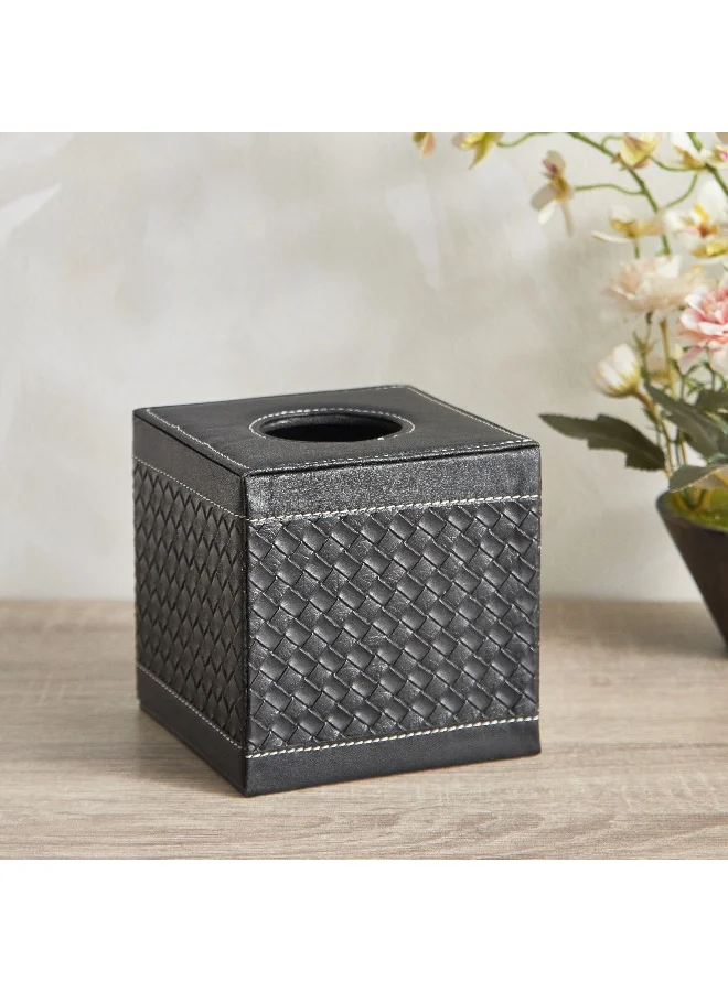Home Box Hbso Nordic Leather Square Tissue Holder - 16X16X15 Cm