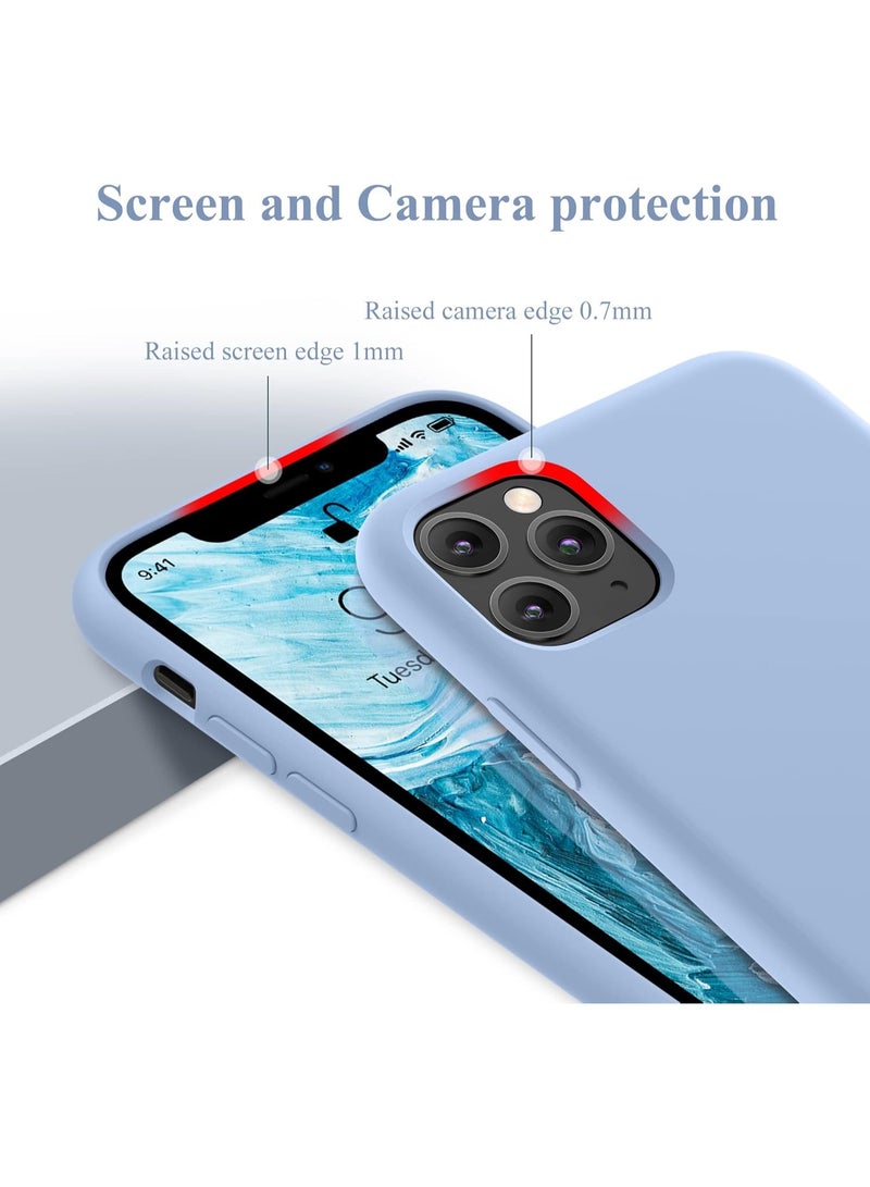 أكاليكس جراب سيليكون سائل فاخر لهاتف آيفون 12 برو ماكس، تصميم نحيف، ملمس ناعم مع بطانة من الألياف الدقيقة وحماية معززة للكاميرا - متين ومقاوم لبصمات الأصابع | أزرق سماوي - Image 5