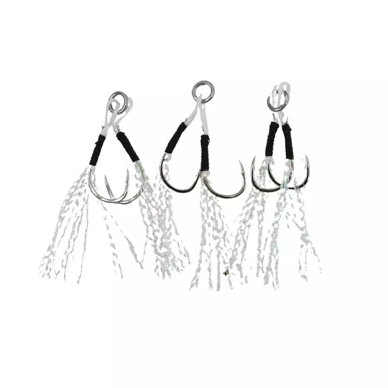 Italo Twin Glow Fishing Hooks Fishing Accessories and Equipment Size 3# - 3pcs - Image 1