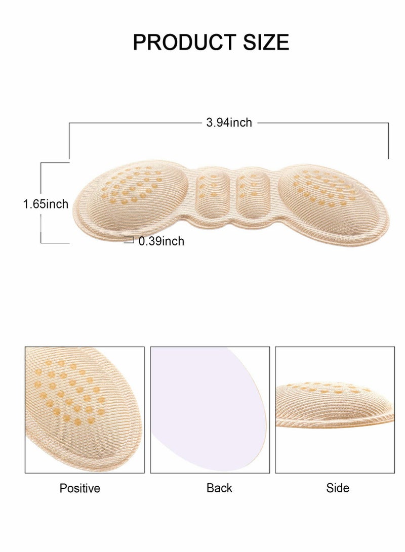 SYOSI Heel Cushion Pads, 6 Pairs Heel Shoe Grips Liner Self-Adhesive Shoe Insoles Foot Care Protector (Black and Skin Color) - Image 2