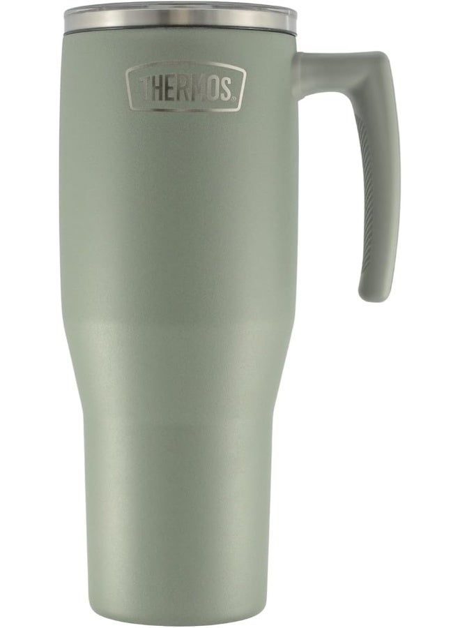 THERMOS STAINLESS STEEL VACUUM INSULATED GREEN MUG WITH STRAW 1.1LTR - Image 2