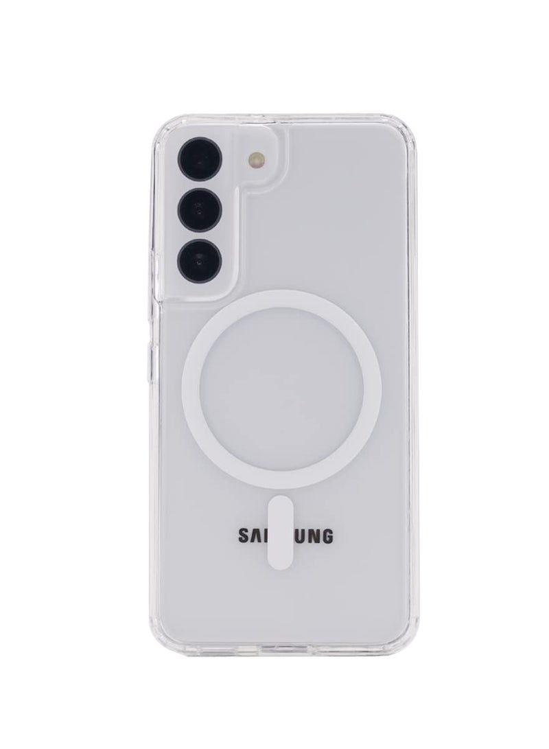 erorex Magnetic Clear Case For Samsung Galaxy S22 Plus Slim Bumper Compatible With Magsafe Card Wallet And Wireless Charger Screen And Camera Protection Shockproof Cover  - Image 1