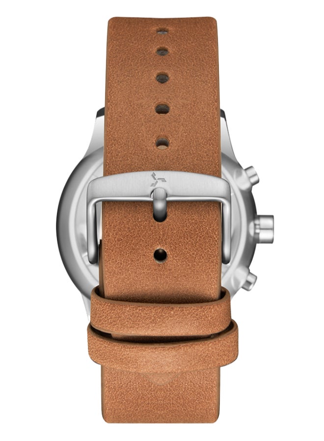 TORNADO Men's Leather Multi Function Watch T24108-SLEI - 42.4 mm - Image 3