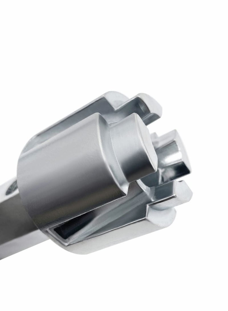 SYOSI Tub Drain Remover Wrench Tub Drain Wrench Tub Dual Ended Drain Wrench Drain Remover Tool Zinc Alloy Wrench for Bathroom and Bathhouse - Image 2