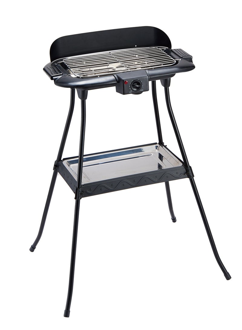 DENX DX3438 2000W Electric BBQ Barbecue Grill with Adjustable Temperature Dial, Elevated Standing Design, Stainless Steel Cooking Rack, Lower Stainless Steel Tray, Wind Protection and Easy Cleaning for Family Grilling and Outdoor Gatherings - Image 5