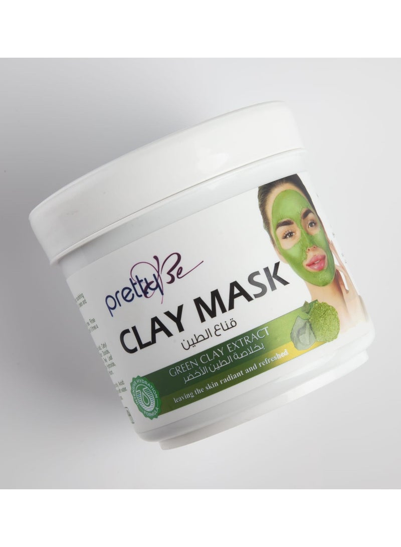 Pretty Be Clay Mask With Green Clay Extract leaves the Skin Radiant and Refreshed 600 ml - Image 2