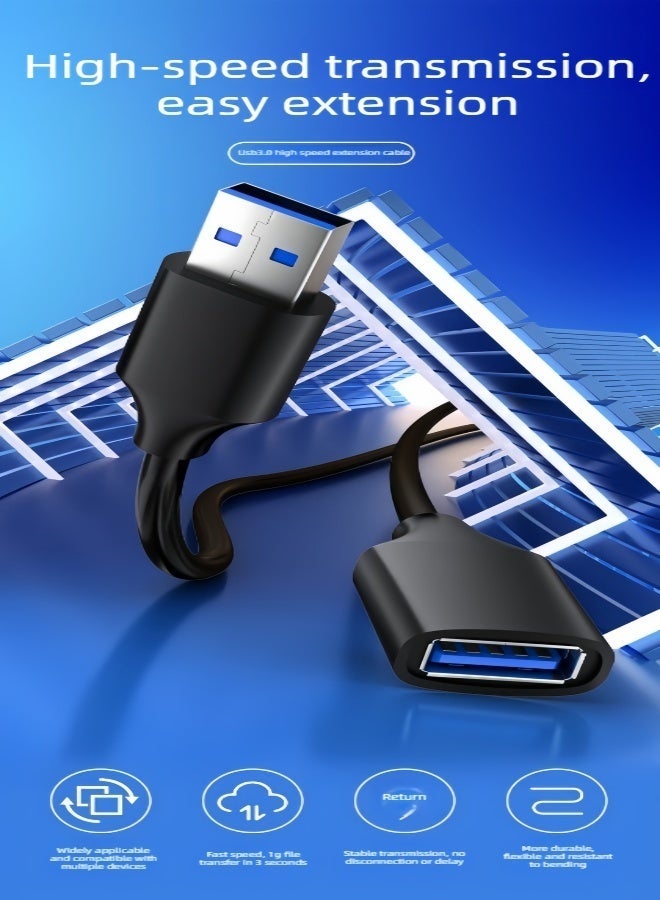 الصفحة الرئيسية كابل تمديد USB 3.0 (5 أمتار) – كابل ذكوري إلى أنثوي | غير مخصص لمحركات الأقراص الصلبة والكاميرات | مثالي للوحات المفاتيح والطابعات ووحدات التخزين المحمولة وقارئات البطاقات - Image 3