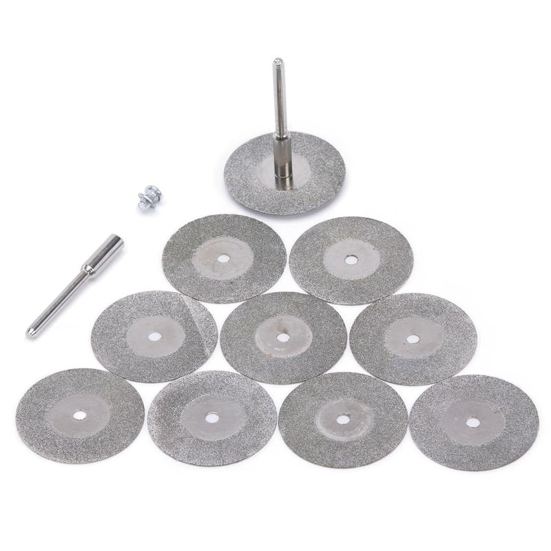 Jingling Diamond Cutting Wheels 30mm Cut Off Wheel Metal Cutting Discs Jewelers Saw Rotary w/Mandrel for Dremel Tool Accessories Pack of 10Pcs - Image 5