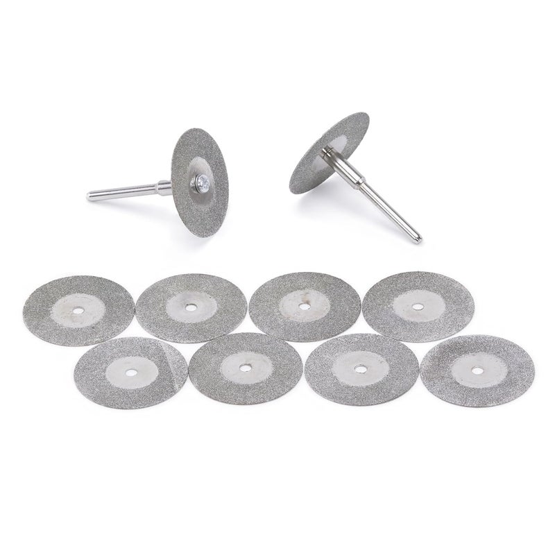 Jingling Diamond Cutting Wheels 30mm Cut Off Wheel Metal Cutting Discs Jewelers Saw Rotary w/Mandrel for Dremel Tool Accessories Pack of 10Pcs - Image 4