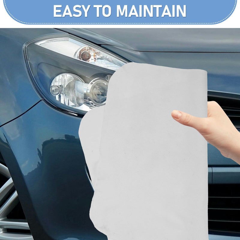 Super Absorbent White Suede Chamois Car Wash Cloth 30x40cm For Auto Washing Drying And Polishing - Image 5