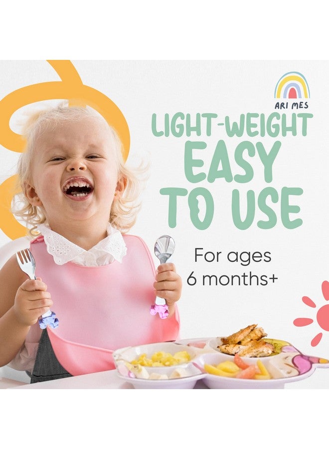 ARI MES - Unicorn Shaped Plate and Utensil Set - Fun, BPA-Free, Shatter- Resistant, Lightweight, Picky Eaters Kids Dinnerware Set, Children's Utensils, Toddler Forks and Spoons - Image 4