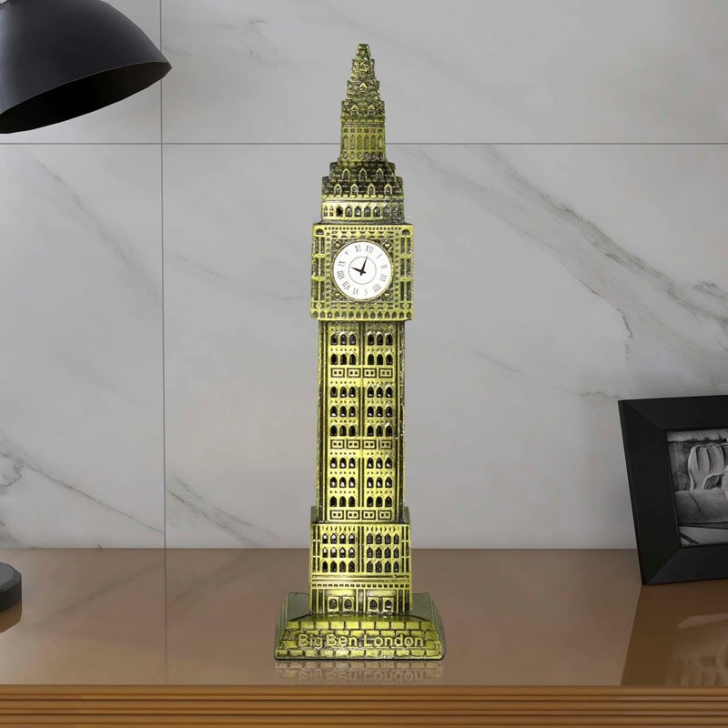 FAME ADDA Metal Big Ben Great Clock Miniature Showpiece for Home DecorOffice Table Top DecorativeCar Dashboard DecorationStatue for Living Room DecorTV DecorGift ItemsPack of 1Greenish Black - Image 5