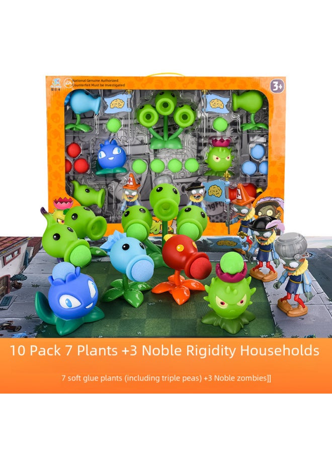 Generic - Authentic Plant Zombies Toy Set For Boys Kids Ages 3 4 Shootable Zombie Set Pea Shooter Full Launchable Zombies-Color:686-128 Deep Sea - Image 1