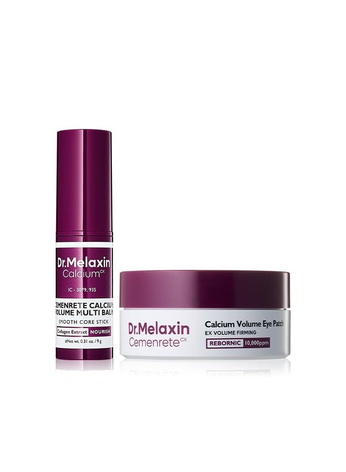 Dr. Melaxin د. ميلاكسين كالسيوم فوليوم مولتي بالم+باتش للعين 60قطعة مستحضرات تجميل كورية للعناية بالبشرة مع مستخلص الكولاجين درع مرن لإصلاح البشرة - Image 1