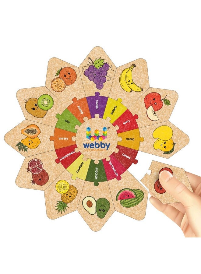 Webby Fruits - Star Jigsaw Puzzle, Montessori Early Educational Pre School Puzzle Toy for 2+ Years Kid (25 Pcs) - Image 3