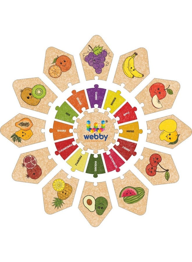 Webby Fruits - Star Jigsaw Puzzle, Montessori Early Educational Pre School Puzzle Toy for 2+ Years Kid (25 Pcs) - Image 2
