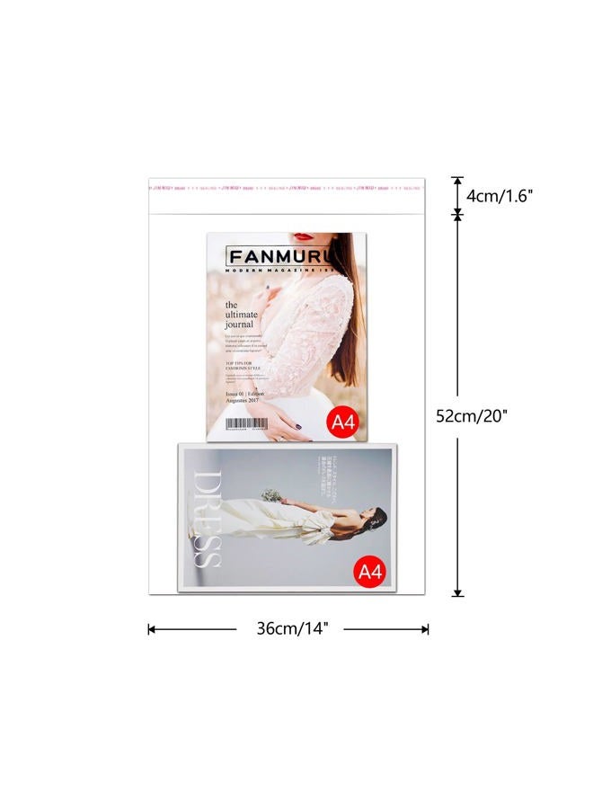 EachDusto 18x24" 100pcs Clear Self Adhesive Cellophane Bags Large Self Sealing Plastic Bags 1 Mil Clear Apparel Bags for Packaging Clothing Art Hoodie Gifts Prints Posters - Image 2