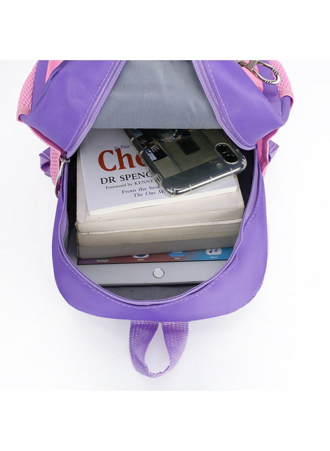Kindergarten Schoolbag 2021 Cartoon Cute Children Backpack Korean Style Contrast Color Boys And Girls Baby Backpack-Color:Blue - Image 4