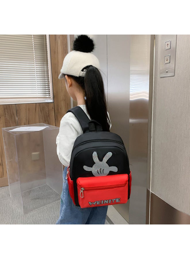 Kindergarten Schoolbag 2021 Cartoon Cute Children Backpack Korean Style Contrast Color Boys And Girls Baby Backpack-Color:Blue - Image 5