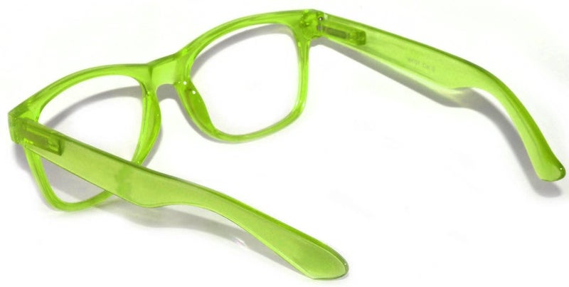 OWL Kids Clear Lens Glasses – Green Glow in the Dark Frame, Non-Prescription UV400 Protection Eyewear for Children with Microfiber Pouch - Image 3