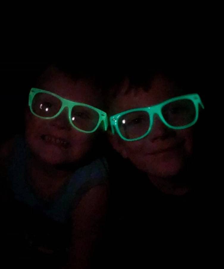 OWL Kids Clear Lens Glasses – Green Glow in the Dark Frame, Non-Prescription UV400 Protection Eyewear for Children with Microfiber Pouch - Image 5