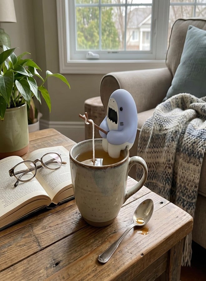 JackCao Creative Shark Shape Tea Infuser, Loose Leaf Tea Strainer, Funny Animal Shaped Tea Filters Gift for Tea Drinkers Shark Accessories Tea Lovers Accessory ﻿ - Image 5