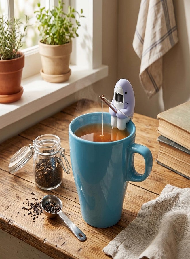 JackCao Creative Shark Shape Tea Infuser, Loose Leaf Tea Strainer, Funny Animal Shaped Tea Filters Gift for Tea Drinkers Shark Accessories Tea Lovers Accessory ﻿ - Image 2