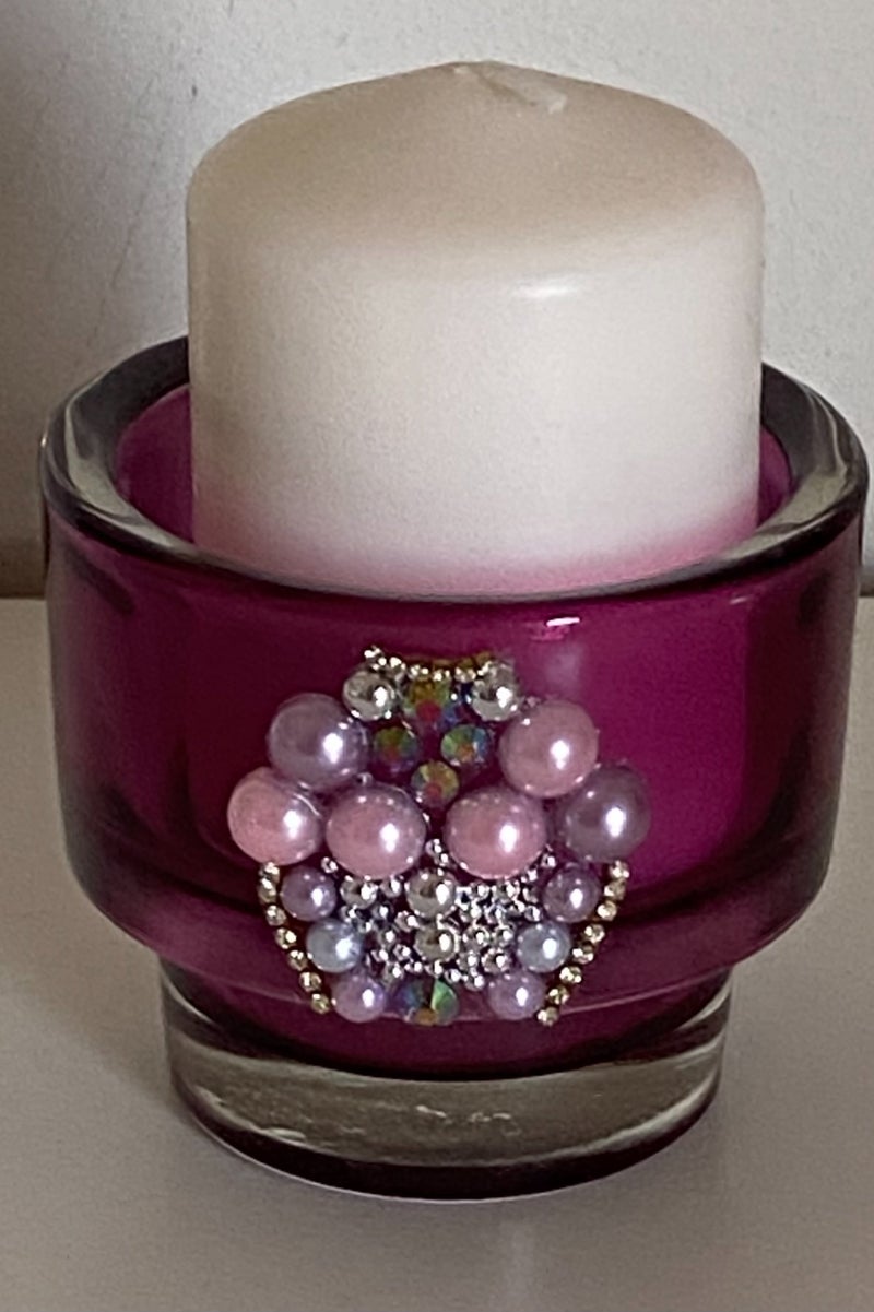 Heya Tria glass decorated  candle holder - Image 2