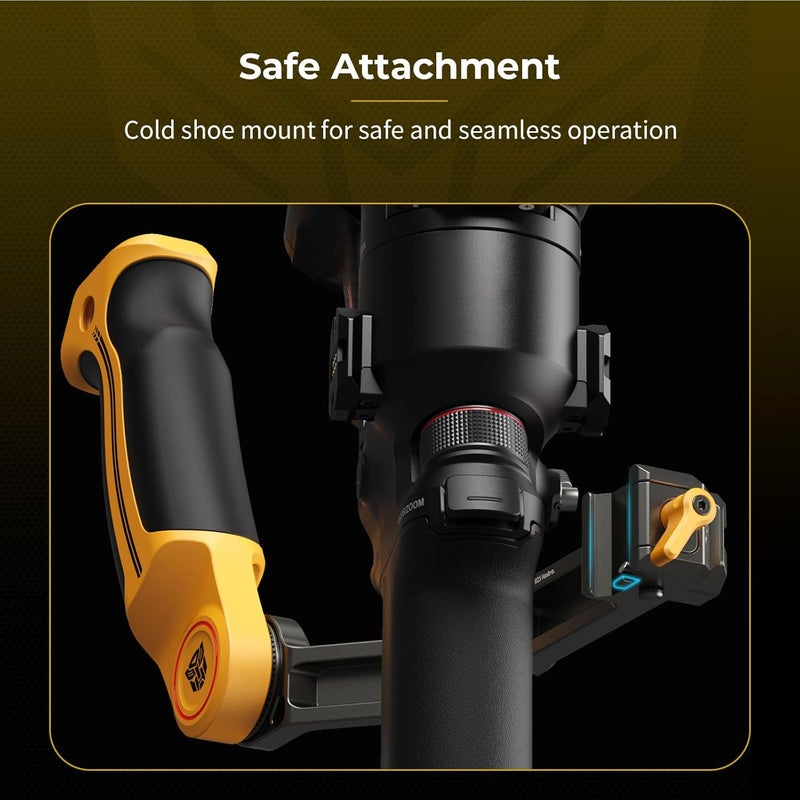 SMALLRIG Worldwide popular practical build Adjustable Gimbal Sling Handle (Bumblebee Edition) for DJI RS 5, RS 4 Mini, RS 4, RS 4 Pro, RS 3 Mini, RS 3, RS 3 Pro, RS 2, RSC 2, 17.6lb Load, Ergonomic Grip for Low Angle Shots - 5524 Easy transit optimized build - Image 4