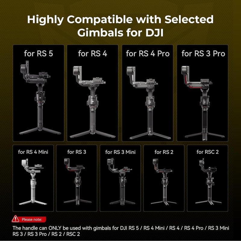 SMALLRIG Worldwide popular practical build Adjustable Gimbal Sling Handle (Bumblebee Edition) for DJI RS 5, RS 4 Mini, RS 4, RS 4 Pro, RS 3 Mini, RS 3, RS 3 Pro, RS 2, RSC 2, 17.6lb Load, Ergonomic Grip for Low Angle Shots - 5524 Easy transit optimized build - Image 2