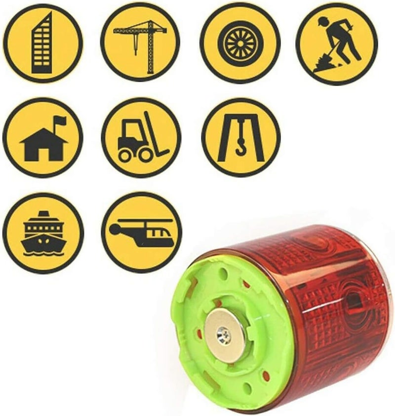 risoon Solar Strobe Warning Light, with Strong Magnetic Base High Bright LED Flashing 360° Wireless Control Automatically Turn On Waterproof IP65 for Construction, Traffic, Factory, Safety Sign (Blue) - Image 5