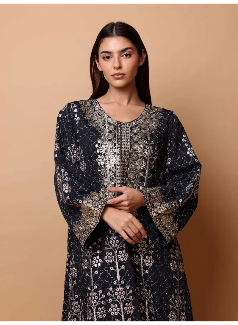 اكسا جلابية اككسا وداد IK1080 ازرق