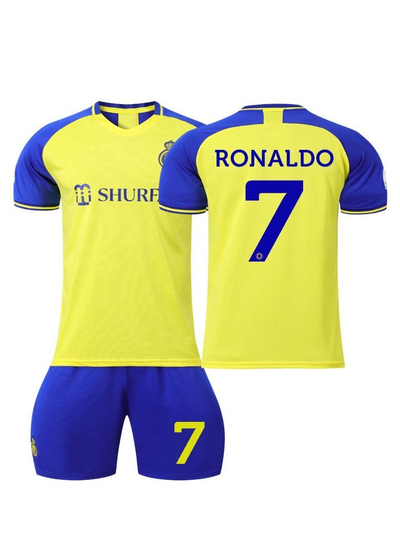 NIBEMINENT M MIAOYAN Saudi Riyadh Victory Team Ronaldo jersey No. 7 football suit children's men's and women's team uniforms  - Image 1