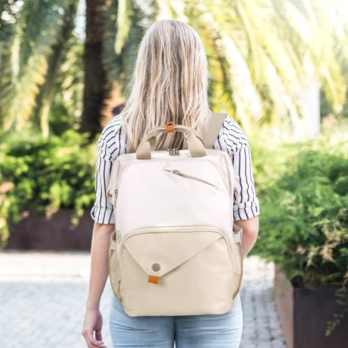 Hap Tim Laptop Backpack for Women - Work & Travel, Khaki (7651-KK) - Image 2