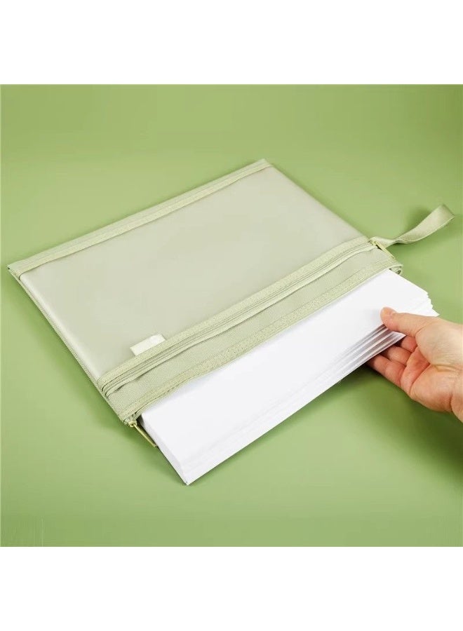 حقيبة ملفات محمولة من مادة TPU بحجم A4، حقيبة مستندات شفافة مقاومة للماء مع سحاب للإغلاق للمدرسة والمكتب وتخزين أوراق الاختبار - Image 5