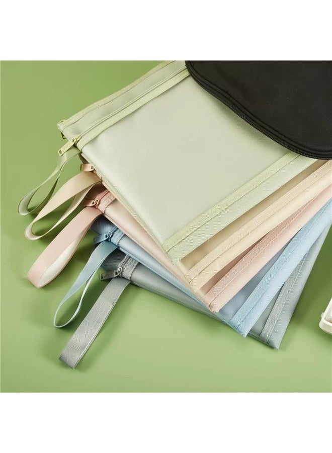 حقيبة ملفات محمولة من مادة TPU بحجم A4، حقيبة مستندات شفافة مقاومة للماء مع سحاب للإغلاق للمدرسة والمكتب وتخزين أوراق الاختبار - Image 3