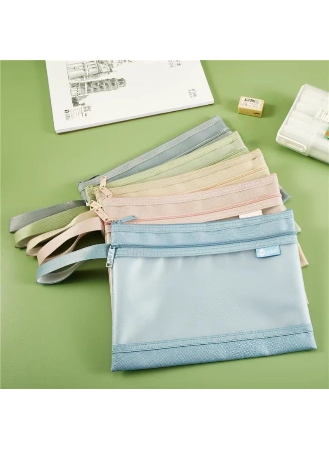 حقيبة ملفات محمولة من مادة TPU بحجم A4، حقيبة مستندات شفافة مقاومة للماء مع سحاب للإغلاق للمدرسة والمكتب وتخزين أوراق الاختبار - Image 4