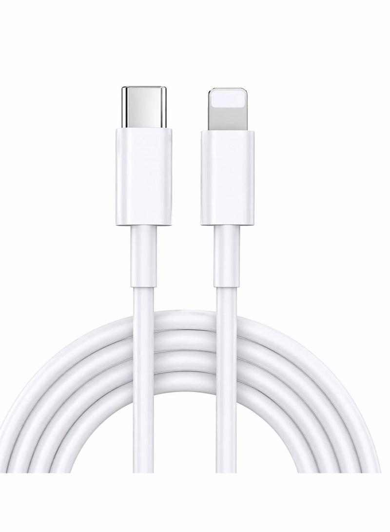 كابل USB-C إلى Lightning - شحن سريع، متوافق مع أجهزة iPad 12، 11، XR، XS، X، 8، 7، 6، 5، SE - أبيض - Image 1