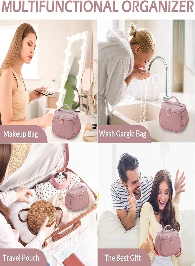 SIMXEN Cosmetic Organizer Bag Makeup Pouch for Women Travel Toiletry Bag for Cosmetics Brushes Accessories Waterproof Zippered Cosmetic Bag Portable Carry Pouch (Pink) - Image 5