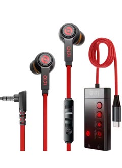 piva PIVA S5L Wired Surround Gaming Earphone with Control Buttons and Mic with AUX Elbow Cable (Screw) with 4-Mode Sound Card from Beva 2in1 Charging Cable and Earphone  - Image 1