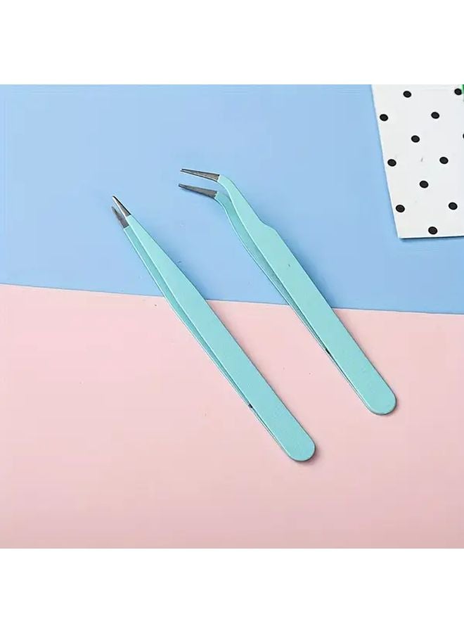 Professional Precision Pliers Like Tweezers Kit Ergonomic Handle Color Coded Tips Green - Image 1